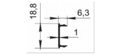 Профиль заглушка АД31Т1 без покрытия 6,1 м