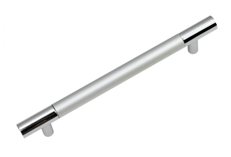 С15 Ручка рейлинг 224 мм Хром + металлик Пластик Алди