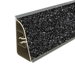 Плинтус Черное серебро 4060М АР740 (3м) - 3 000мм пластик Termoplast