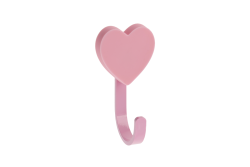 Крючок Розовый Металл GTV WM-HEART-RZ