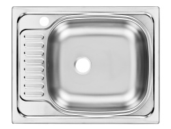 Мойка Классика - Сетка 560х435х140мм прямоугольный 1 чаша правый 0,6 мм (большой слив) БЕЗ СИФОНА UK