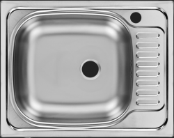 Мойка Классика - Матовый 560х435х140мм прямоугольный 1 чаша левый 0,6 мм (малый слив) БЕЗ СИФОНА UKI